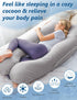 Meiz Pregnancy Pillow, Cooling Silky Pregnancy Pillows for Sleeping, Maternity Body Pillow for Pregnant Woman
