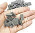 Woohome 350 PCS Gray Mini Wall Bricks, Miniature Figurine Model Brick Building Set with Scraper for Fairy Garden
