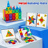 Gemmicc 58 PCS Mini Magnetic Tiles, Travel Magnet Construction Toys with Metal Storage Box, Sensory Montessori Toys