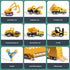 Set Forklift,Bulldozer,Dump Kids Construction Truck Toys Excavator, Trucks,Cement Truck,Road Roller, Alloy Construction