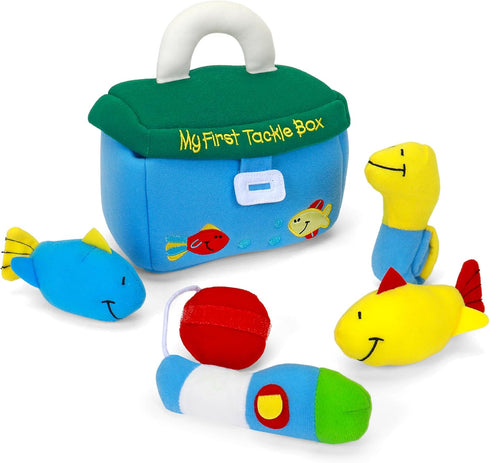 5-Piece Playset 8 Baby GUND Play Soft Collection, My First Tackle Box Plush with Rattle, Squeaker and Crinkle Plush