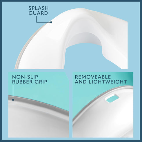 Todays Kids Toddler Potty Training Seat - Toddler Toilet Seat Attachment for Boys & Girls w/Splash Guard Non-Slip Grip