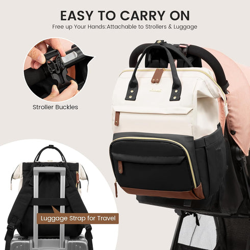 Backpack, Backpack Mommy LOVEVOOK Diaper Bag Baby Bag with Changing Station, Large Diaper for Mom Dads, Waterproof Bag
