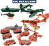Liberty Imports Military Air Force Navy Deluxe Action Figures Army Men Soldiers Playset with Scaled Vehicles (73 pcs)