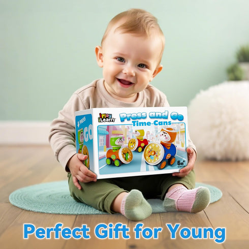 Set 1-3, Set, 1st 6-9-12-18 1 2 3 iPlay, iLearn Press to Go Car Toys for Toddlers Baby Push Go Friction Racing Cars