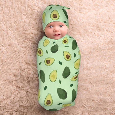 Swaddling Blanket for Baby, Soft Sleeping Bag Sack for Newborn Boys Girls, Unisex Baby Stuff, Avocado