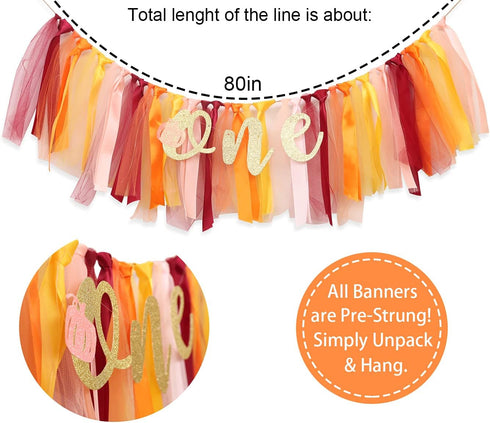 1st Little Pumpkin Birthday High Chair Banner - Ballet, Halloween, Party Decorations
