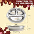 MR. CHOU Baby Plates with Suction - Stainless Steel Divided Toddler Plates, Compartment Suction Plate for High Chair