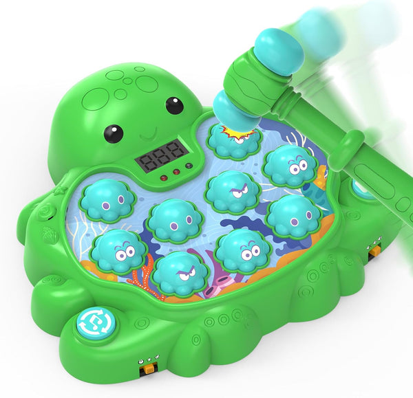 Octopus Vitality Strike Game, Educational Musical Whack-A-Mole Toy with 2 Game Modes,