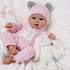 BABESIDE 2 Pcs Reborn Baby Doll Clothes with Hat for 17-22 Inch Baby Dolls, Cute Bunny Pattern Outfits