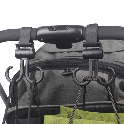 JOKOTI Upgraded Car Hook Baby Stroller Hooks for Hangings Diaper Bags Stroller Hook Stroller Accessories Travel, black