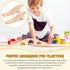 Liliful Wooden Train Track Bridges and Tunnels Expansion Wood Train Track Pieces Accessories for Most Major Toy Trains