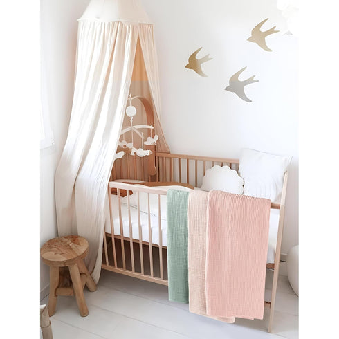 MairMore Muslin Baby Blanket for Boys and Girls, Cotton Receiving Swaddle Crib Blanket for Neutral Newborn - Soft