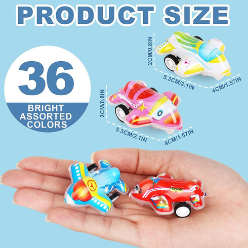 36 4-8 SetsTreasure Pcs Mini Pull Back Planes for Kids Boys Airplane Party Favors Bulk Toys Box Toys for Classroom
