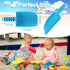 Heavy Duty Plastic Beach Shovel Toys for Kids, 4 Pack Outdoor Digging Sandbox Toys Sets for Toddlers