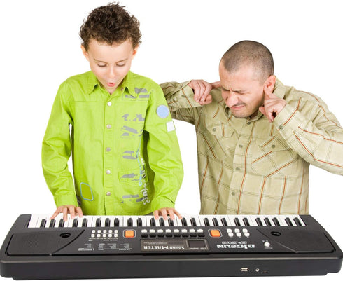 LeeQee Digital Keyboard Piano for Kids - 61 Keys Multifunction Electric Piano with Microphone for Ages 3-12 (Black)