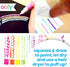 Ooly Magic Puffy Pens 2 Pack, 12 Pens Total, 6 Unique Neon Colors with 3D Ink for Kids & Toddlers Art Supplies