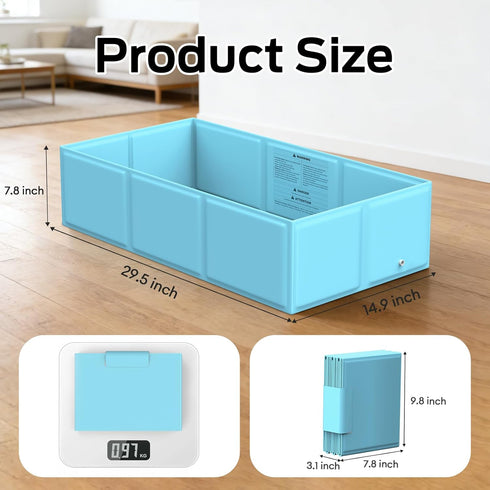 Collapsible Baby Bathtub, Foldable Infant Bath Tub with Non-Slip Base, Portable Travel Baby Bath for Newborns