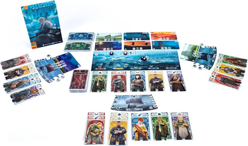10+, 2-4 30 Knarr Board Game - Form the Greatest Band of Vikings! Thrilling Exploration and Strategy Game, Fun Family