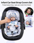 Set, Baby Car Seat Head Support with Extra Headrest, Adjustable Infant Car Seat Insert with Shoulder Pads Breathable