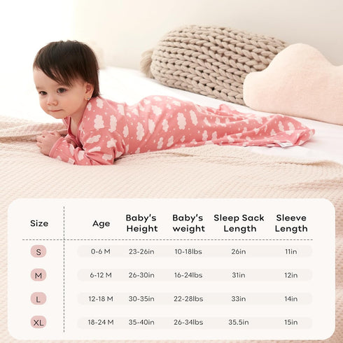 6-12 100% 2-Way 2 Pack 0.5 Unnivoll Baby Sleep Sack Months Cotton Long Sleeve Wearable Blanket Baby Sleep Bag