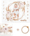 Boho Baby Milestone Monthly Blanket, Spring Floral Neutral Growth Photo Props for Little Boy Girl