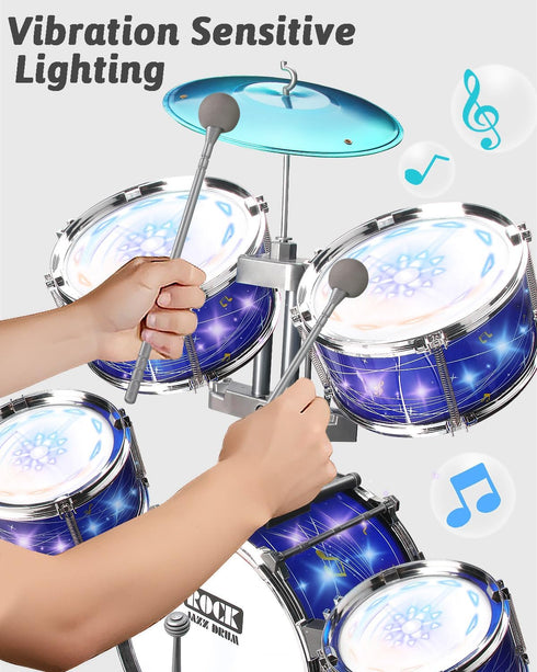 ZFSZSY Sets 2-5, Set 1-3, 3-5 5-7 6-10 Kids Drum for Drum for Toddlers Mini Baby Junior Youth Percussion Beginner Small