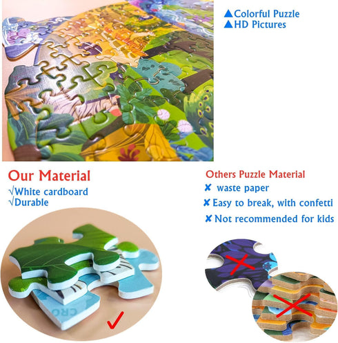 Puzzles for Kids Ages 6-8, 8-10 and Adults, Butterfly Shaped Jigsaw Puzzles for Home Wall Decor