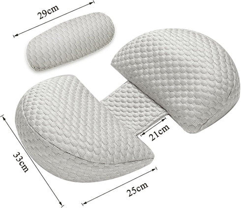 ele ELEOPTION Pregnancy Pillow for Sleeping Pregnant Women Soft Pregnancy Body Pillow, Support for Back Maternity