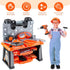 3 in 1 Kids Tool Bench - Zealous 79pcs Toddler Tool Set with Electronic Toy Drill for Boys Age 3+