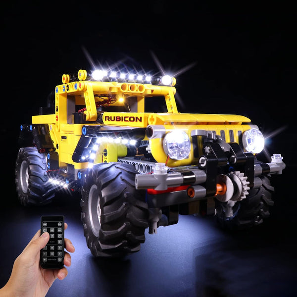 LED Light Kit for Lego Jeep Wrangler 42122, Compatible Lighting for Jeep Wrangler - Without Model (Remote Control