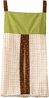 CribMATE 1 Owl / Checked Nursery Diaper Stacker PC Baby Diaper Hanging Bag (Green)