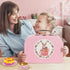 Tea Party Set for Little Girls, Princess Tea Time Toys with Dessert Carrying Case, Kids Kitchen Pretend Playset