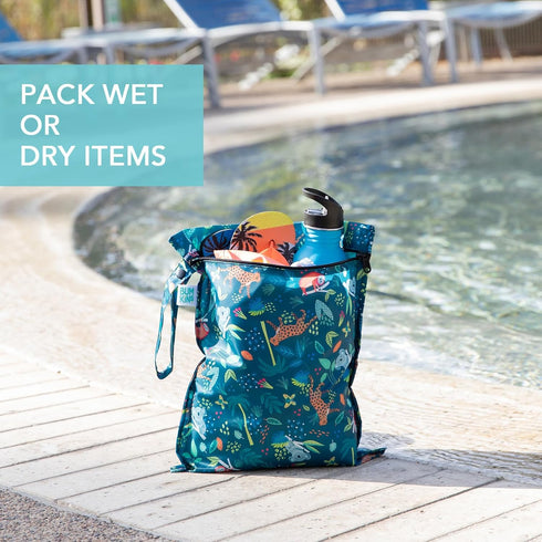 Packing Bumkins Waterproof Wet Bag for Baby, Travel, Swim Suit, Cloth Diapers, Pump Parts, Pool, Beach, Gym Clothes