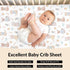 Cstdyfrv 52''x28'' Cute Cats Mouse Baby Boys Girls Crib Sheets Pastel Kittens Paws Bows Bells Toddler Bed Sheets Cats