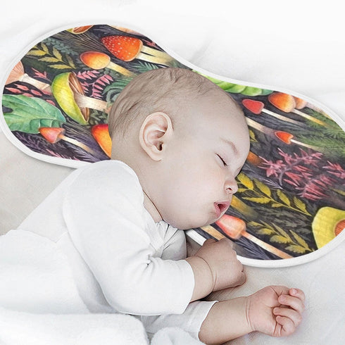 Bulletgxll Set 4, Watercolor Mushrooms Unisex Baby Burp Cloths of Soft Absorbent Organic Cotton Muslin Burping Cloths