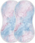 decor gift 4 Pack 22x11in Cotton Newborns Burp Cloths Breathable Pink and Light Blue Marble Texture Baby spit up Rags