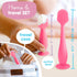 Bumco Baby Bum Brush + Mini Baby Diaper Cream Spatula with Case - BPA-Free Silicone Diaper Spatula with Suction Cup