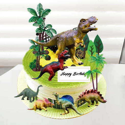 Set, 6 7 Inch 6 Pack OuMuaMua Dinosaur Toys, Plastic Dinosaur Figure Ideal Education Toys for Kids, Including T-Rex