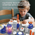 Ponilyer Sets, Set 500+ 66PCS 3+ Science Toy AI Intelligent Voice Physics Circuit Electronic Building Block Puzzle Toy
