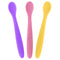 WeeSprout Silicone Baby Spoons Set of 3 - First Stage Infant Feeding Utensils, Soft-Tip, Ultra-Durable, Dishwasher
