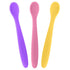 WeeSprout Silicone Baby Spoons Set of 3 - First Stage Infant Feeding Utensils, Soft-Tip, Ultra-Durable, Dishwasher