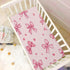 YETTASBIN 27 39 Bow Pink Fitted Crib Sheet for Baby Boys Girls, Extra Soft Breathable Nursery Bedding Sheet