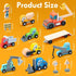 14 3 5 umu Construction Toy Cars PCS Wooden Kids Mini Vehicles for Toddlers, Compatible to Thomas Train Toys Railway