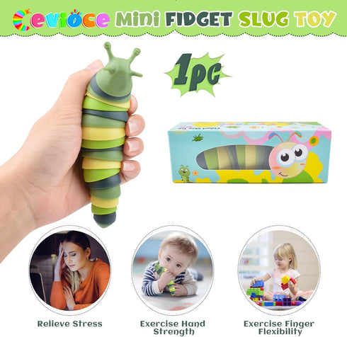 Favors,1Pc 3+ Cevioce Sensory Slug Fidget Toys,Mini Fidget Slug Toys for Adults & Kids Party Cute Autism Sensory Toys
