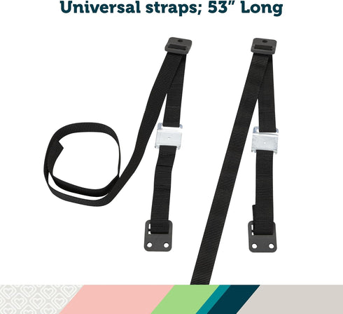 1st 2Pack, Safety TV & Furniture Safety Straps, Black, Screws Included