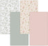 Hahafelt 4 Pack Boho Crib Sheets Pink Floral Green Leaf Designs Baby Fitted