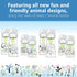 9oz/270mL, 1 2-Pack, 0m+ 6-Pack 2 Dr. Brown's Anti-Colic Options + Wide-Neck Baby Bottle Designer Edition, Dino Decos