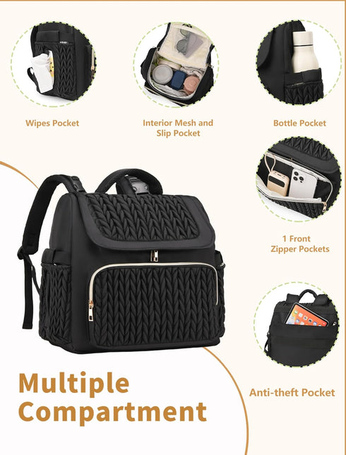 Awanhe Backpack, Diaper Bag Baby Bag with Changing Pad, Travel Waterproof Diaper Bag Tote, Newborn Essentials Must