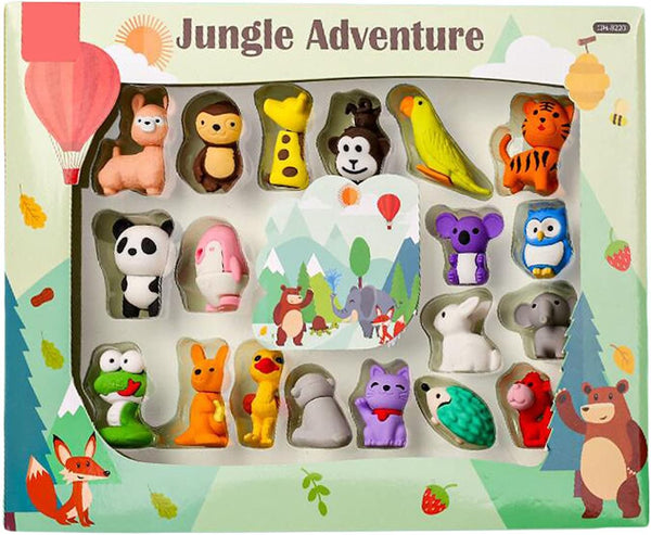 Animal Pencil Erasers, 19 Pcs 3D Sea Animal Puzzle Erasers for Party Favors and Classroom Rewards